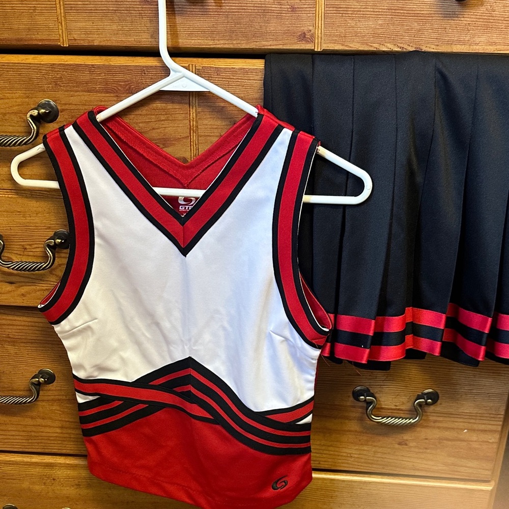Stylish Red and Black Cheerleading Set